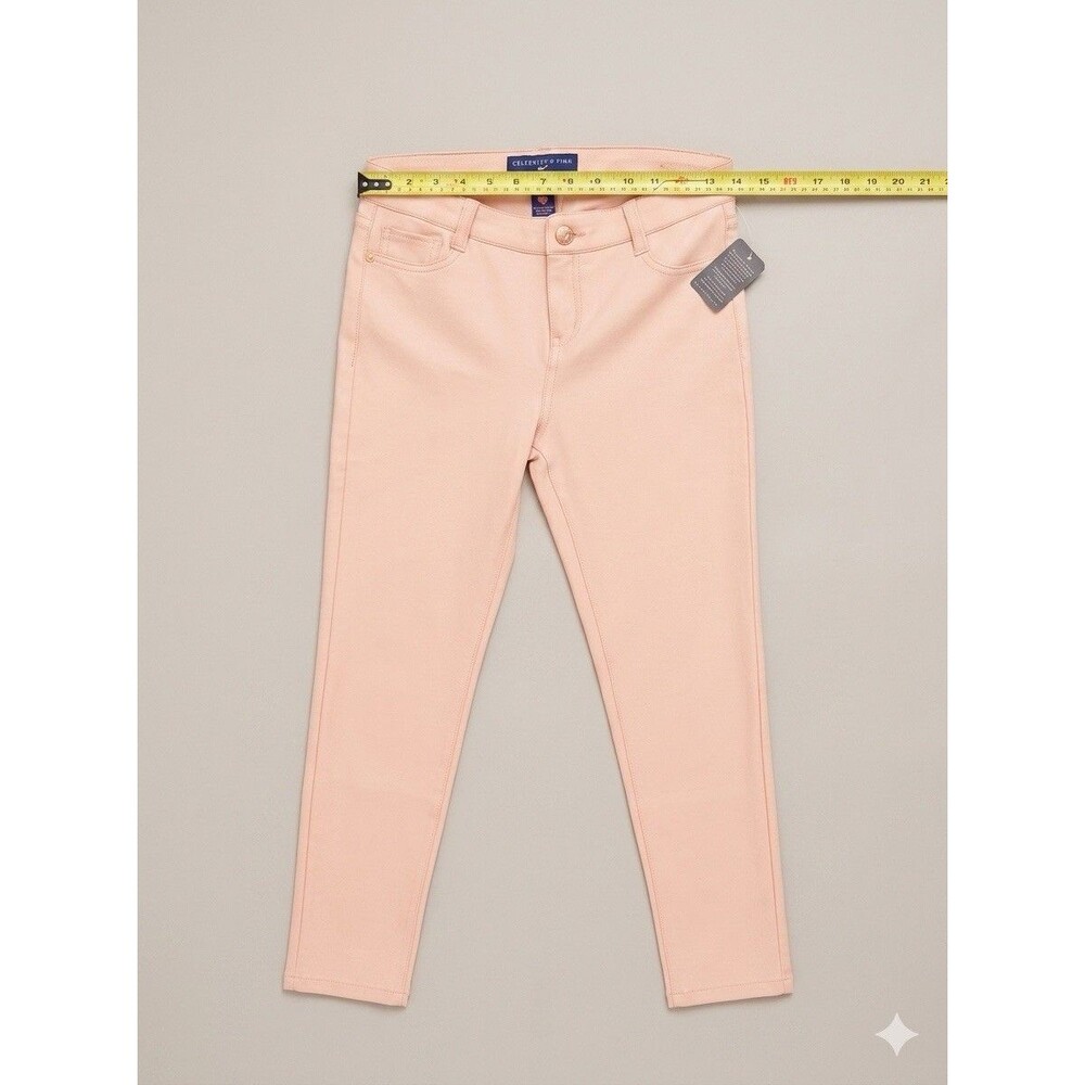 Celebrity Pink Girls Soft Cotton Blend Skinny Jeans Luxury Blush Pink size16